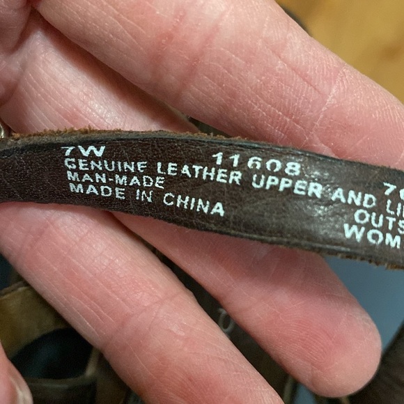 Timberlands Earth keepers strappy leather sandals women’s brown distressed Sz 7W - Picture 7 of 8